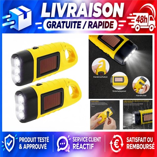 Lampe poche led solaire - de,