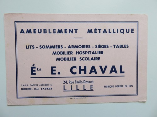 Buvard ameublement métallique - buvard,