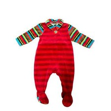 Catimini France Striped Velour One Piece