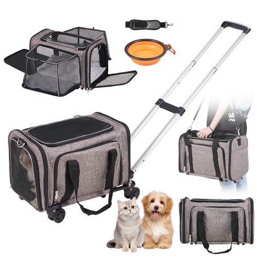 Sac roulettes chat chien - roulettes,