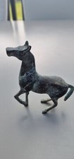 Miniature ancienne cheval bronze patine verte