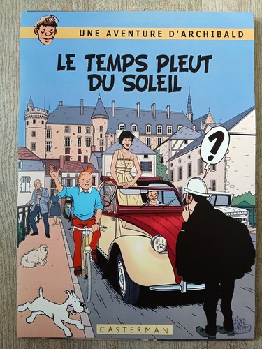 Affiche poster tintin 2cv - affiche,
