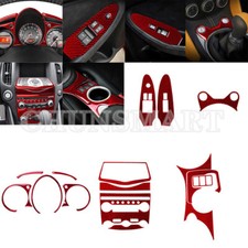 Red Carbon Fiber Interior Accessories Kit Set Cover Trim For Nissan 370Z (09-20)