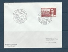 FRe  env.  expo philatélique  cor  lapin  92 la Garenne Colombes  1970 