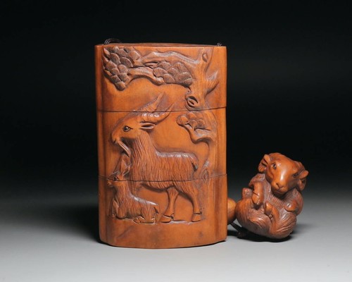 Ancien mouton japonais - , netsuke