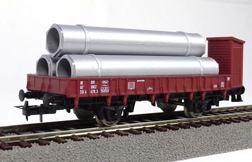 Wagon plat guérite - wagon,
