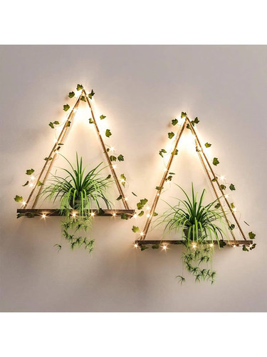 étagère flottante bois led - Étagère,