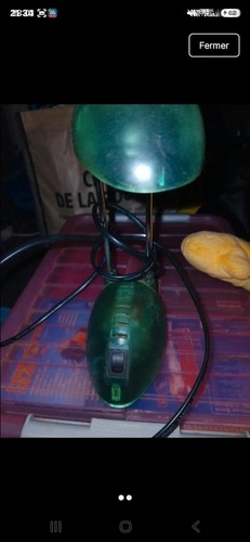Lampe table verte abat jour - de,