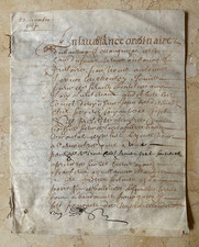 RARE! FRENCH KING LOUIS XIV 'S (CODE LOUIS) 8 PAGE CIVIL ORDINANCE DOCUMENT 1667