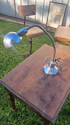 Lampe bureau métal chromé - de,