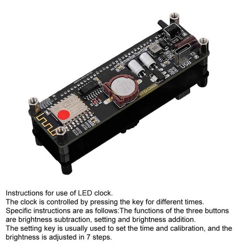 Horloge lumineuse compacte vfd - lumineuse,