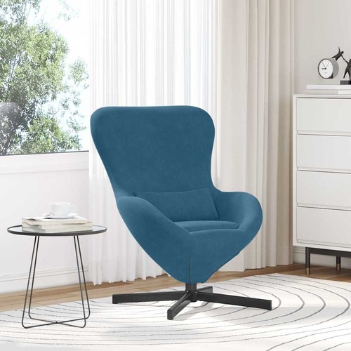 Fauteuil œuf velours lounge - œuf,