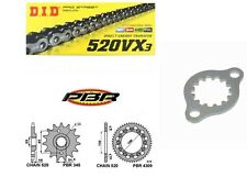 HONDA FMX 650 2005 2008 TRANSMISSION CHAÎNE DID 520 VX3 COURONNE PIGNON + FERMO