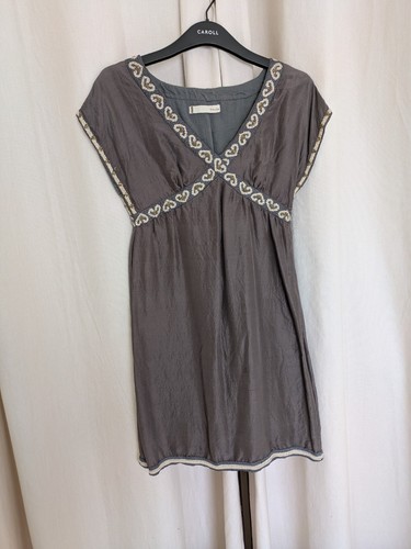 Robe pure soie brodée - , coeurs