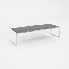 2023 Marcel Breuer for Knoll Laccio Coffee Table with Black Laminate Top 53x19"