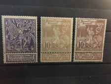 belgique 1896 cob 71 à 73 neuf sans charnière