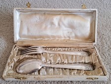 ? Antique Silver Salad Cutlery Set