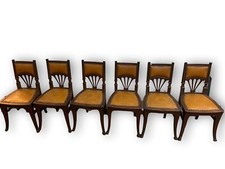 6 CHAISES MODERNISTES.  BOIS