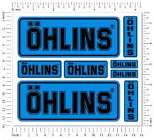 Ohlins Fork Shock Stickers Set Aprilia Ducati Kawasaki Graphics Laminated Decals