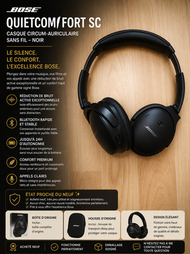 Bose quietcomfort noir - sc,