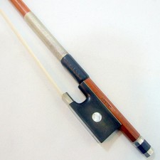 Archet Fernanbuco 4/4 Violin Bow Ebony Frog Siberian Hair Replacement Used
