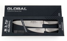 Global Couteau de Cuisine 20cm Lame + Putzmesser 11cm Lame en Boîte Cadeau G-201