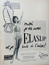 PRESS AD 1960 LA SIRENE ELASLIP WASHABLE BOILING WATER BRA