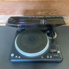 Vestax PDX-2000 Black with Dust Cover Tested and Working DJ Turntable System