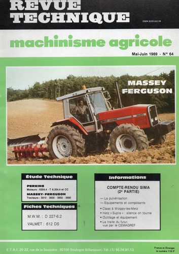 Revue technique tracteurs - technique,