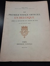 Le premier voyage officiel en Belgique René WEISS 1921 PHOTOS-GRAVURES