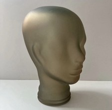 "Present Your Hats in Style - Opaque Glass Model Head for Sale!