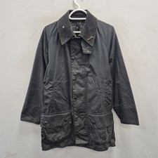 Barbour Vintage A155 Beaufort Wax Waterproof Navy Jacket Coat Size Medium C 36