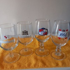 lot 4 verres différents bière Brie Kronenbourg