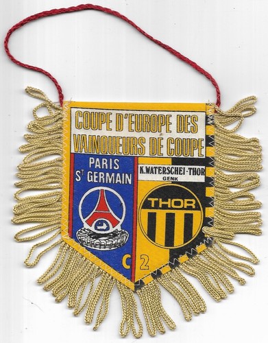 Fanion vintage psg waterschei - fanion,