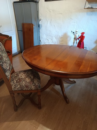 Table merisier chaises 2 - table, +2