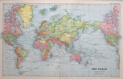 1923 carte monde afrique - 1923,
