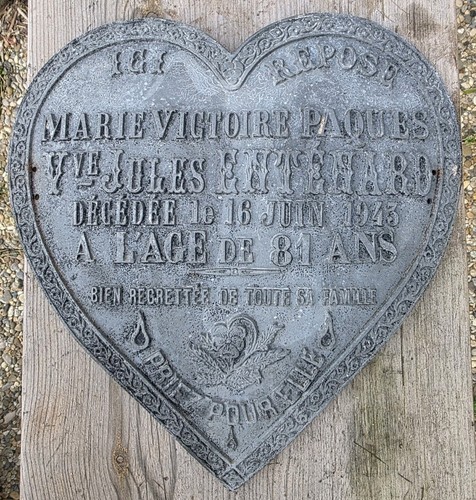 Plaque funéraire cœur - plaque, funéraire,