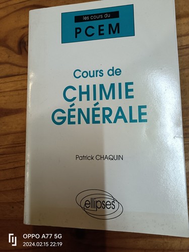 Livre cour chimie - livre,