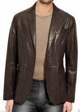 Manteau blazer veste en cuir