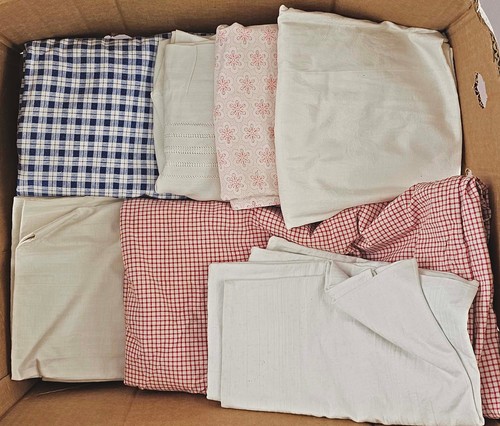 Lot linge lit ancien - lot,