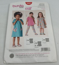 Burda Sewing Pattern 9438 Child Girl Dress Top Size US 2-7 EUR 92-122 UNCUT