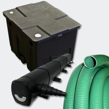 Kit de Filtration Bassin Filtre 12000l Stérilisateur UV 72W 5m Tuyau