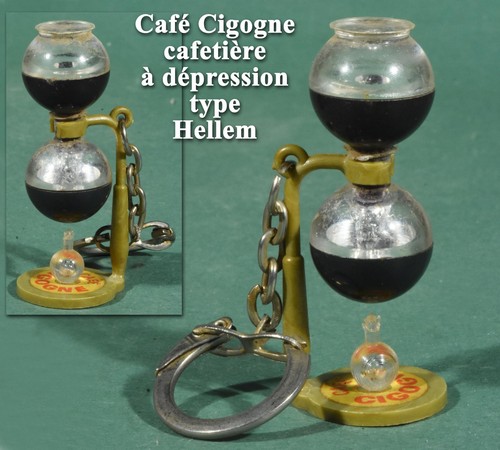 Cafés cigogne porte clefs - cafés, porte-clefs