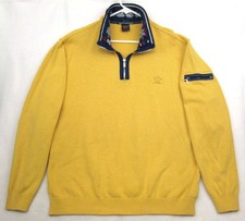 Paul & Shark Yachting Watershed 1/4 Zip Cotton Jumper Sweater Yellow Men's XL
