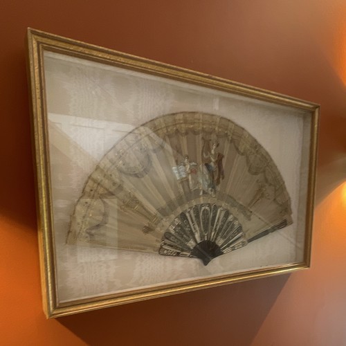 éventail décoratif ancien - Éventail,