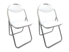 2x Métal Chaises Pliantes