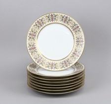 Set of 8 Delinieres & Co/L Bernardaud & Co for Higgins & Seiter NY Dinner Plates