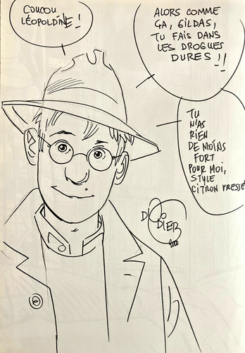 Dédicace dodier avec dessin - dédicace,