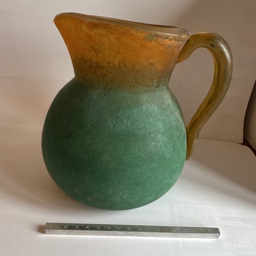 Pichet verre bicolore vert - en,