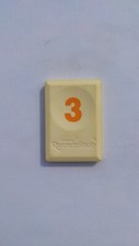1996 Hasbro Number 3 Three Orange Rummikub Number Branch Tile #B40